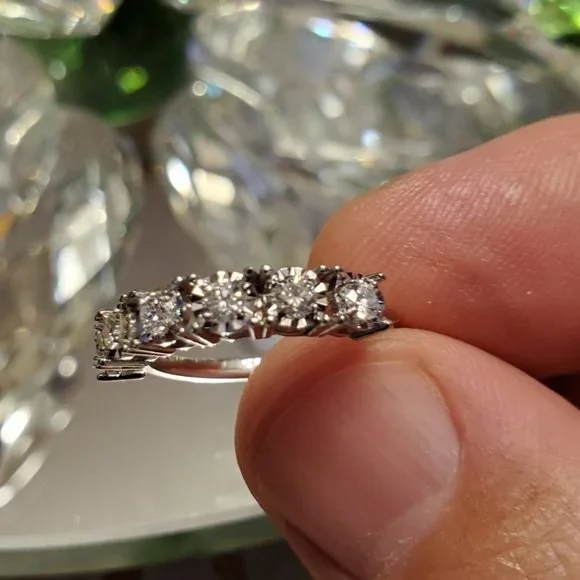 New beautiful diamond 14K white gold ring - Picture 6 of 15